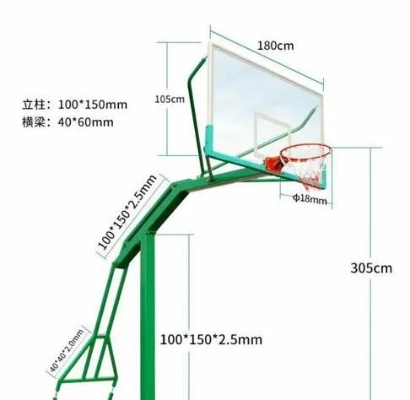 金陵篮球架安装尺寸示意图及注意事项-第2张图片-www.211178.com_果博福布斯