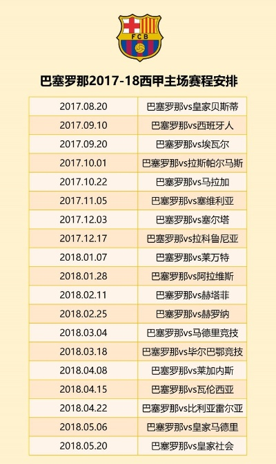 西甲巴萨赛程表2018 西甲巴萨赛程表2018最新-第2张图片-www.211178.com_果博福布斯